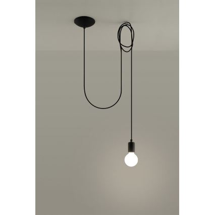 Hanglamp aan een koord EDISON 1 1xE27/60W/230V spin zwart