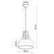 Hanglamp aan een koord CASCO 1xE27/60W/230V Berk/beuken