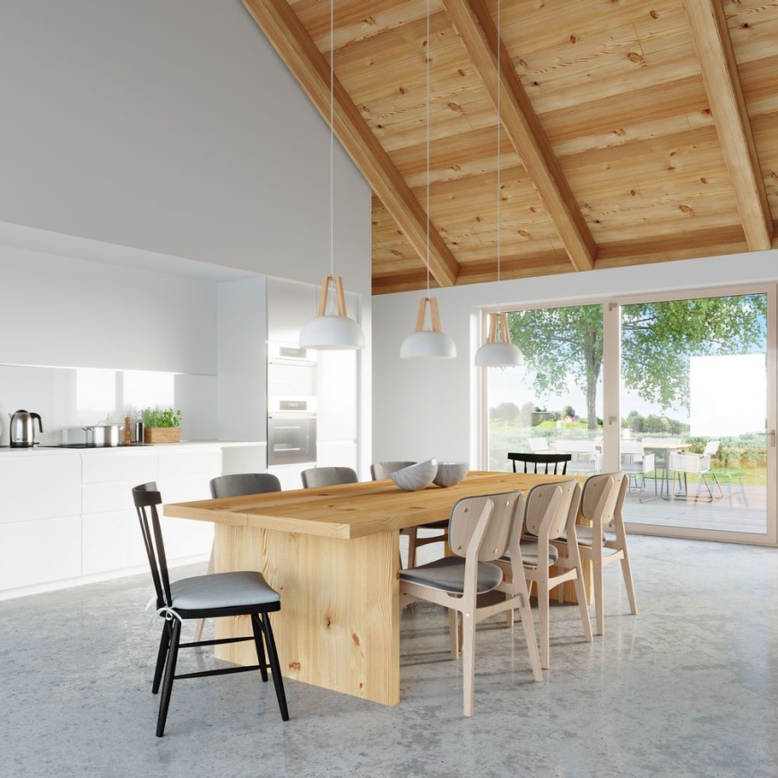 Hanglamp aan een koord CASCO 1xE27/60W/230V diameter 30 cm Berk