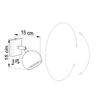Wandspot OCULARE 1xGU10/10W/230V