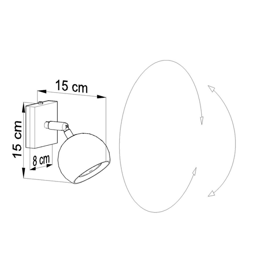 Wandspot OCULARE 1xGU10/10W/230V