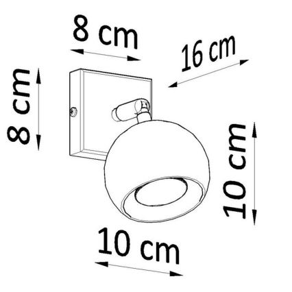 Wandspot OCULARE 1xGU10/10W/230V
