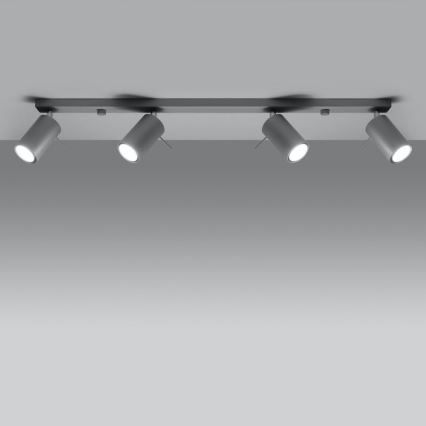 Plafondspot RING 4xGU10/10W/230V