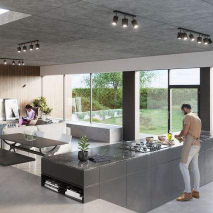 Inbouwspot MERIDA 6xGU10/40W/230V zwart