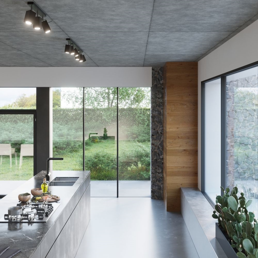 Inbouwspot MERIDA 6xGU10/40W/230V zwart