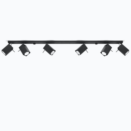 Inbouwspot MERIDA 6xGU10/40W/230V zwart