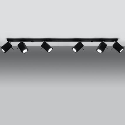 Inbouwspot MERIDA 6xGU10/40W/230V zwart