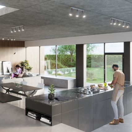 Inbouwspot MERIDA 4xGU10/40W/230V grijs