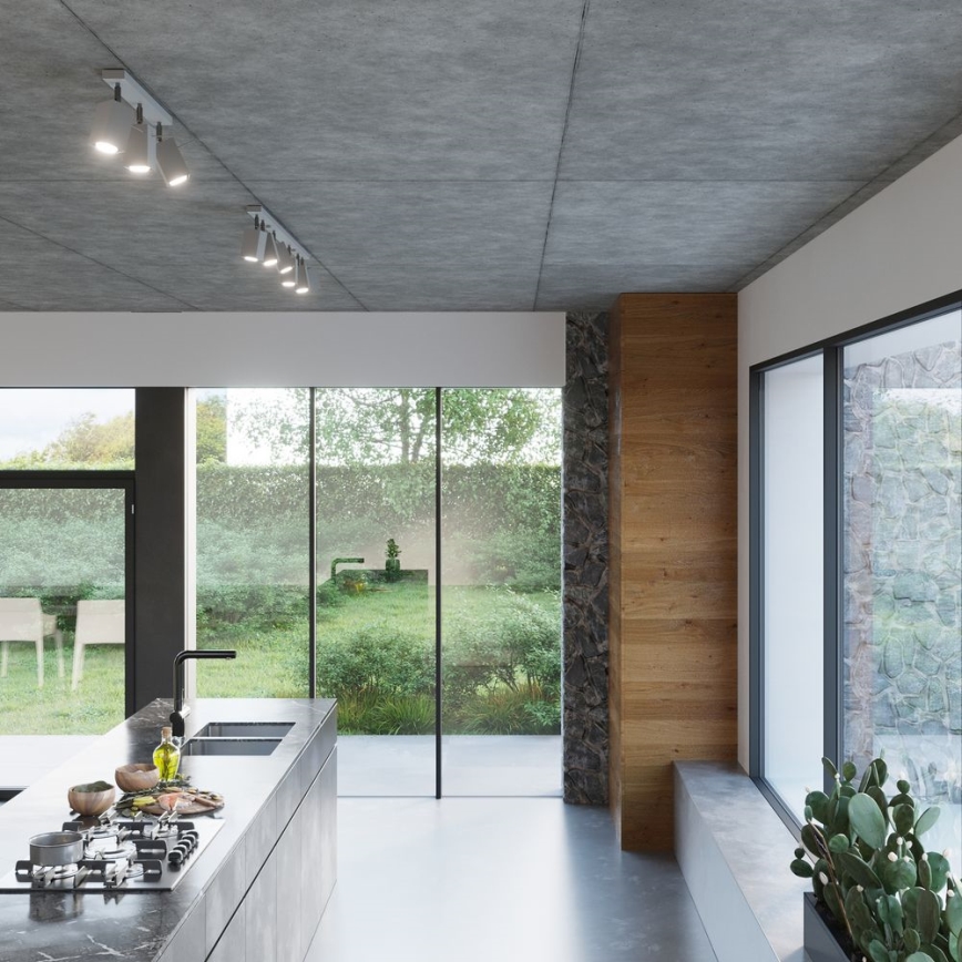 Inbouwspot MERIDA 4xGU10/40W/230V grijs