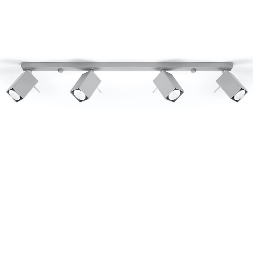 Inbouwspot MERIDA 4xGU10/40W/230V grijs