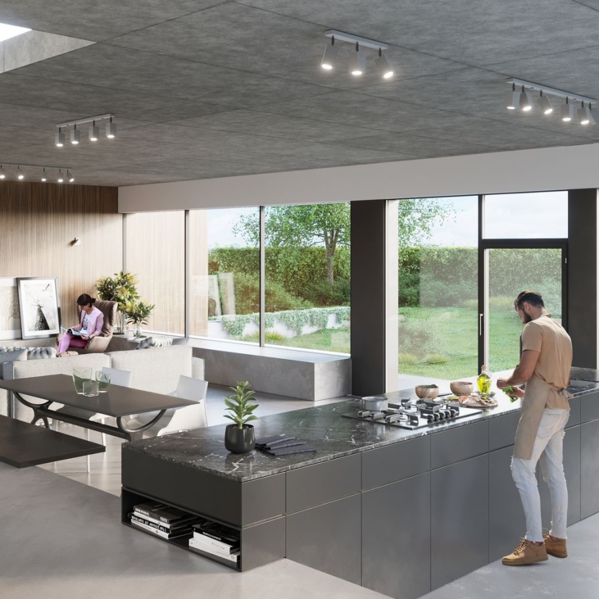 Inbouwspot MERIDA 6xGU10/40W/230V grijs