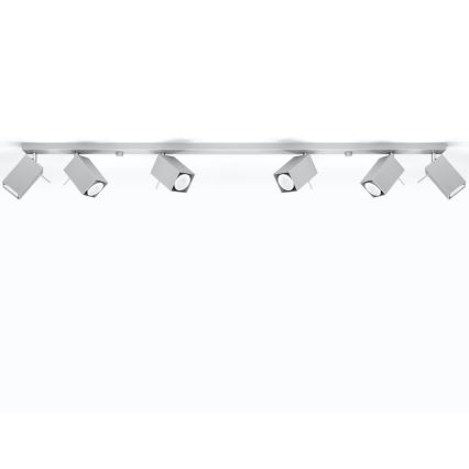 Inbouwspot MERIDA 6xGU10/40W/230V grijs