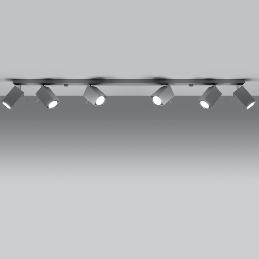 Inbouwspot MERIDA 6xGU10/40W/230V grijs