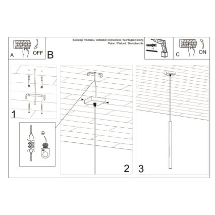 Hanglamp aan een koord PASTELO 1xG9/8W/230V wit