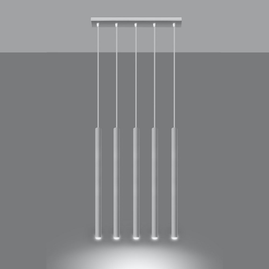 Hanglamp aan een koord PASTELO 5xG9/8W/230V wit