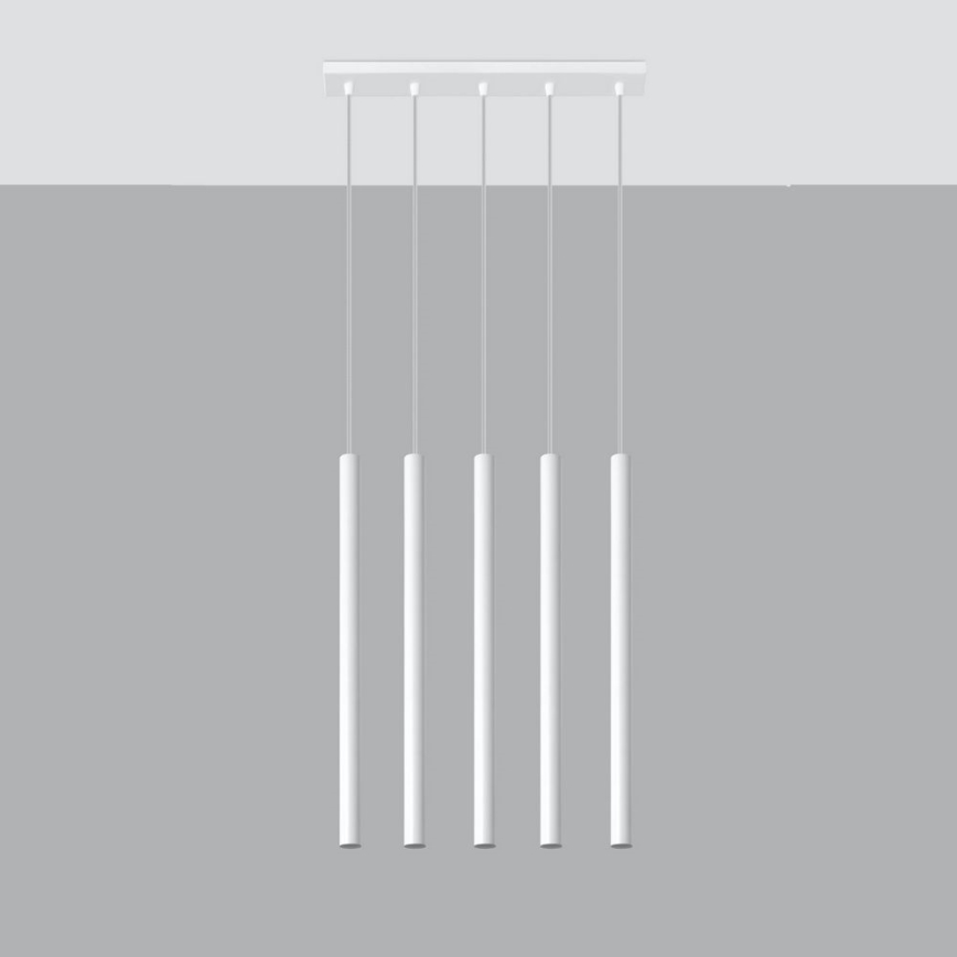 Suspension filaire PASTELO 5xG9/8W/230V blanc