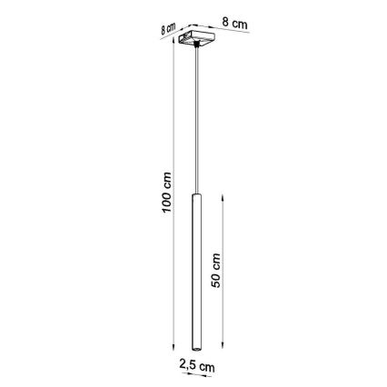 Hanglamp aan een koord PASTELO 1xG9/8W/230V zwart