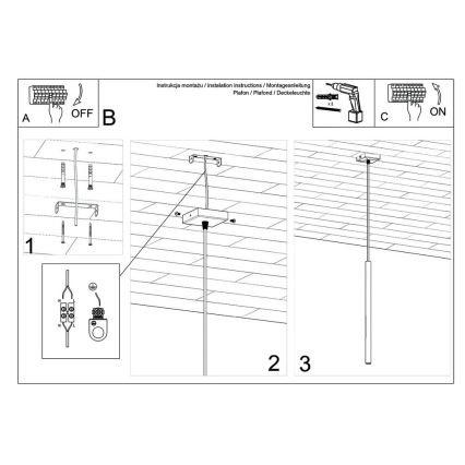 Hanglamp aan een koord PASTELO 1xG9/8W/230V zwart