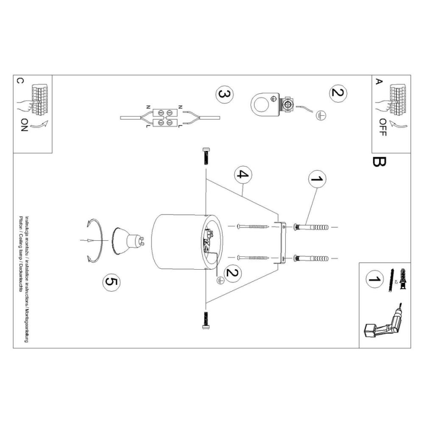 Spot ORBIS 1xGU10/10W/230V beton