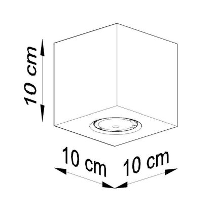 Spot QUAD 1xGU10/10W/230V beuken