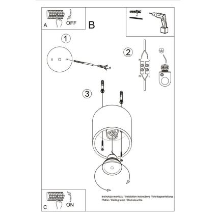 Spot plafond ORBIS 1 1xGU10/40W/230V