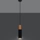 Hanglamp aan een koord PABLO 1xGU10/40W/230V zwart/beuken
