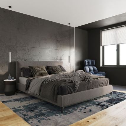 Hanglamp aan kabel LUVO 1xGU10/40W/230V beton/zwart