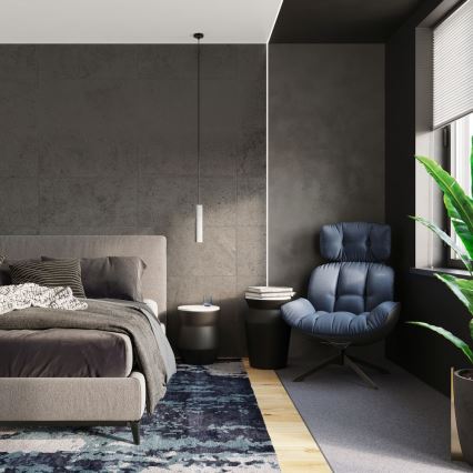 Hanglamp aan kabel LUVO 1xGU10/40W/230V beton/zwart