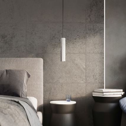 Hanglamp aan kabel LUVO 1xGU10/40W/230V beton/zwart