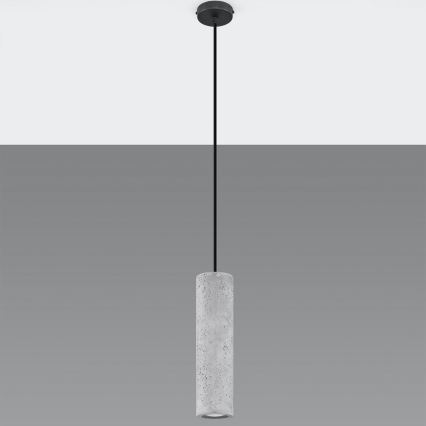 Hanglamp aan kabel LUVO 1xGU10/40W/230V beton/zwart