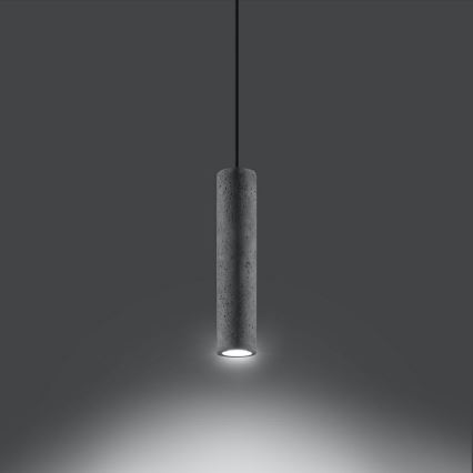 Hanglamp aan kabel LUVO 1xGU10/40W/230V beton/zwart
