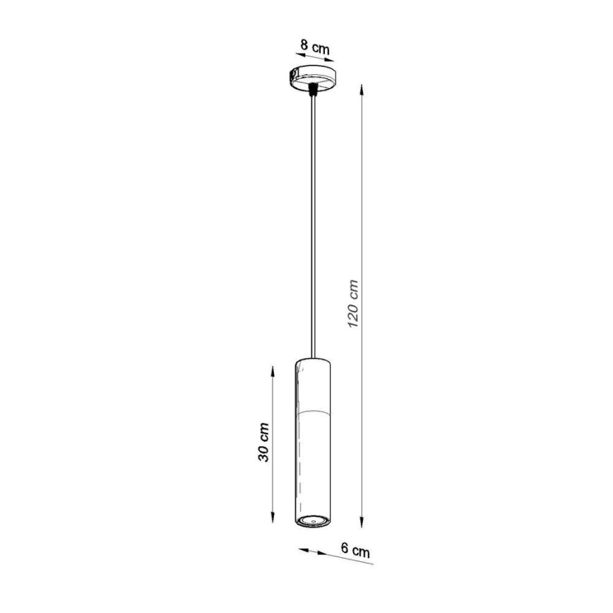 Hanglamp aan kabel LUVO 1xGU10/40W/230V beton/zwart