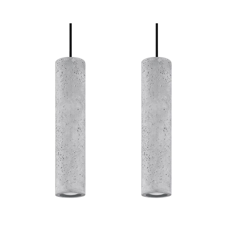 Suspension filaire LUVO 2xGU10/40W/230V béton/noir