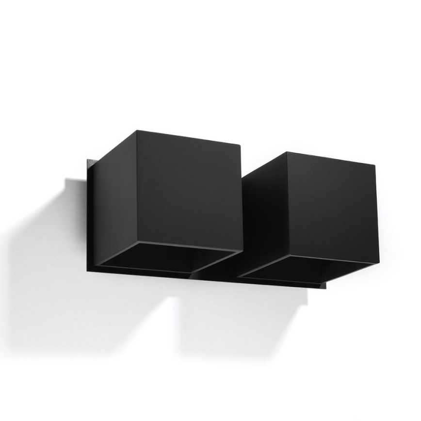 Wandspot QUAD 2xG9/40W/230V zwart