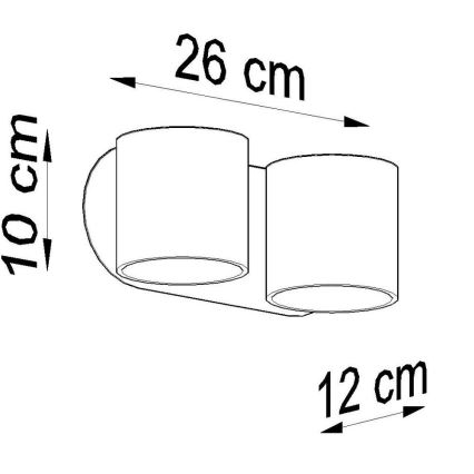 Spot mural ORBIS 2xG9/40W/230V blanc