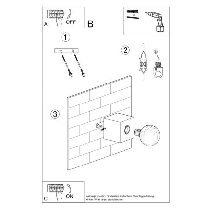 Applique murale ABEL 1xE27/15W/230V hêtre