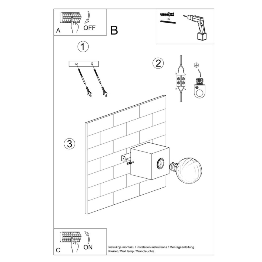 Applique murale ABEL 1xE27/15W/230V hêtre