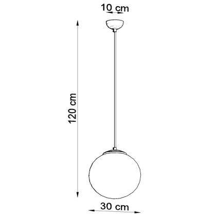 Hanglamp aan een koord TOYA 1x E27 / 60W / 230V d. 30 cm