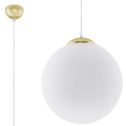 Suspension sur câble TOYA 1xE27/60W/230V Ø 40 cm blanc/doré