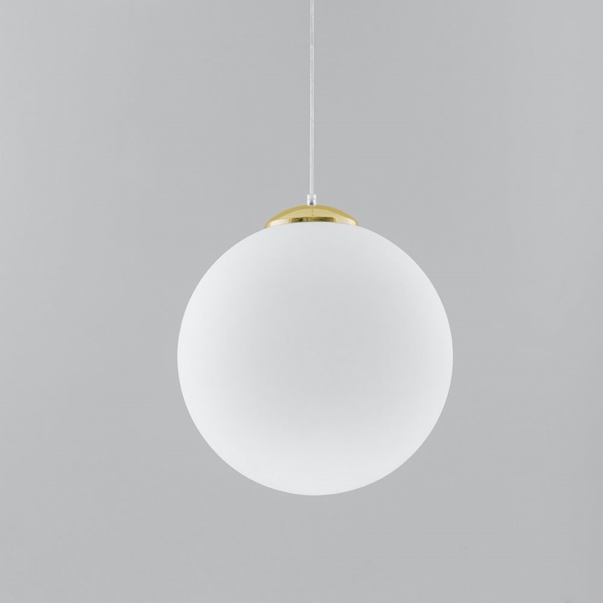 Suspension sur câble TOYA 1xE27/60W/230V Ø 40 cm blanc/doré