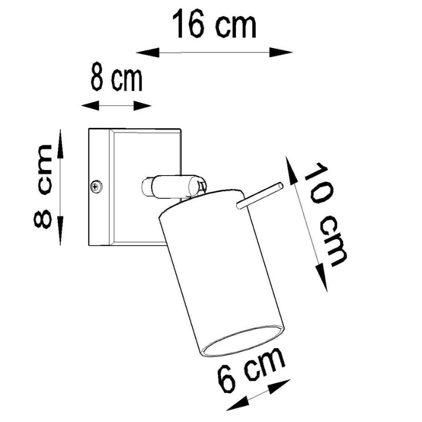 Wandspot RING 1xGU10/10W/230V