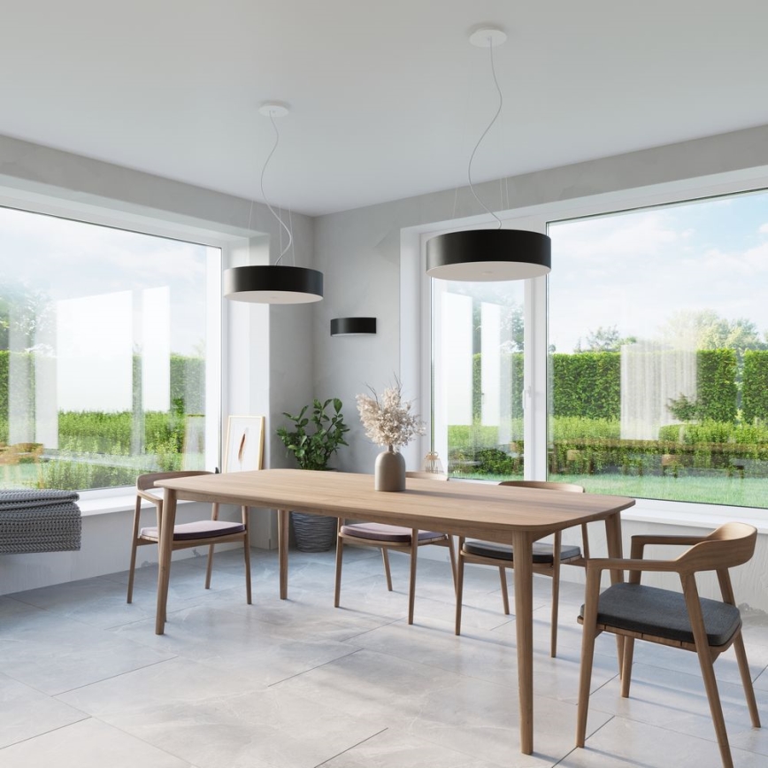 Hanglamp aan een koord SKALA 3xE27/60W/230V diameter 30 cm zwart