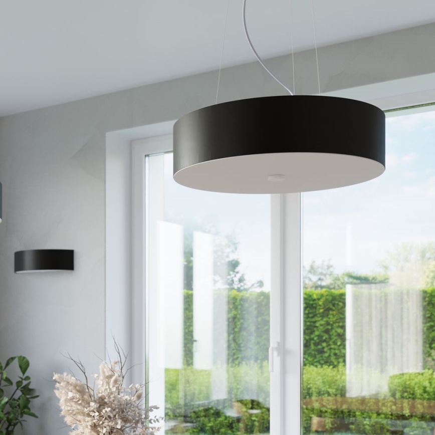 Hanglamp aan een koord SKALA 3xE27/60W/230V diameter 30 cm zwart