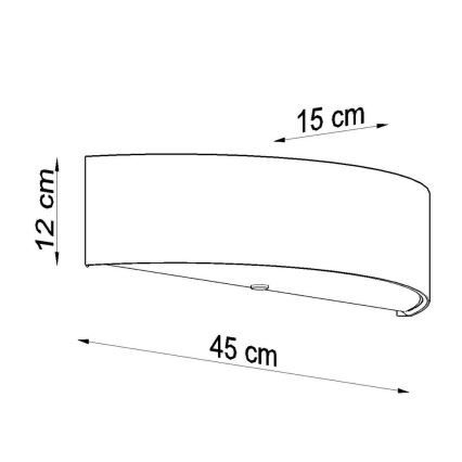 Wandlamp SKALA 2xE27/60W/230V wit