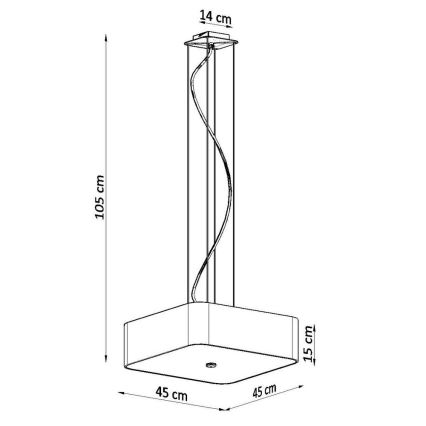 Suspension filaire LOKKO 5xE27/60W/230V 45 cm noire