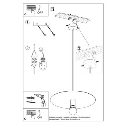 Hanglamp aan een koord FLAVIO 1xE27/60W/230V zwart