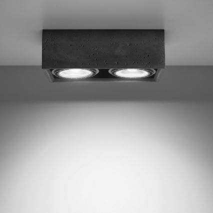 Plafondlamp QUATRO AR111 2xGU10/40W/230V beton