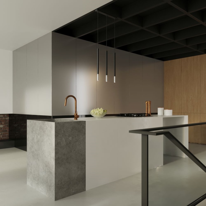 Hanglamp aan een koord MOSAIC 3xG9/12W/230V zwart/glanzend chroom