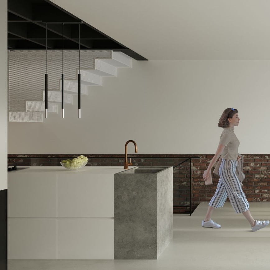 Hanglamp aan een koord MOSAIC 3xG9/12W/230V zwart/glanzend chroom