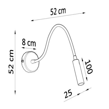 Flexibel klein lamp AXIL 1xG9/12W/230V zwart